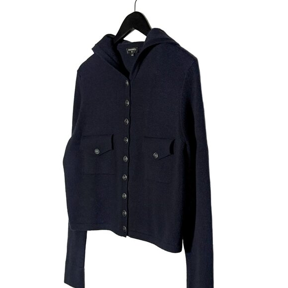 Chanel 2018 Navy Blue Cashmere Nautical Cardigan Sweater - Picture 2 of 12